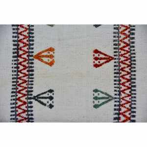 Alfombra de área turca Vintage de 2,3x14 pies, diseño de retazos rectangulares grandes, látex de lana de estilo blanco tradicional para decoración de habitación de pasillo - Product Image 5