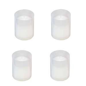 Velas Votivas de Polipropileno de 50 mm. diámetro. Luces Religiosas Blancas para Uso en el Hogar y Cementerios. Paquete de 6 piezas. Hecho en Italia - Product Image 2