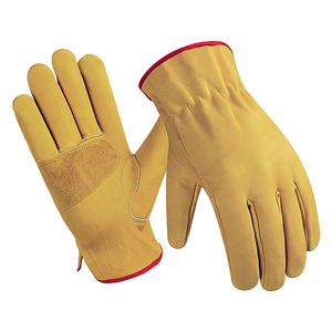 Guante DE SEGURIDAD DE CUERO Guantes de conductor de piel de cabra de doble palma Cortado y resistente al calor - Product Image 2
