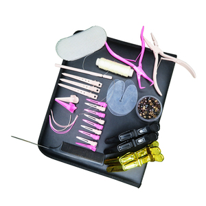 Agujas tipo C de acero inoxidable dorado y negro al por mayor, gancho de tracción de hilo pequeño, Clips de bucle para trabajo de salón hechos de Metal y hierro - Product Image 1