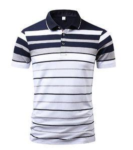 2025 nouveau Style hommes été Sport Polo T-Shirts de haute qualité 100% coton tricoté à la mode revers conception lettre motif court - Product Image 6