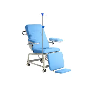 Manual Blood Donor Chair Mechanical Control Reclining Hospital Patient Blood Drawing Dialysis Chair