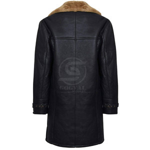 Abrigo Largo de Cuero para Hombre, Transpirable y Ligero, Ropa Casual, Abrigo Largo de Cuero de Borrego para Hombre Más Vendido a un Precio Razonable - Product Image 2