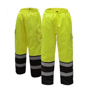 Pantalones de Trabajo de Alta Visibilidad con Peto Personalizado, Logotipo Personalizado, ANSI Clase 1, Impermeables, Fluorescentes, Ropa de Seguridad, OEM/ODM Disponible - Product Image 1