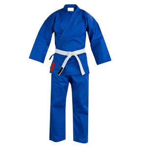 Ensemble d'uniformes d'entraînement personnalisés en couleur unie blanche pour BJJ, karaté, MMA, logo frontal, léger et respirant - Product Image 3