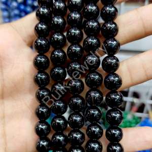 Cuentas de Turmalina Negra Natural, Cuentas de Piedras Preciosas Curativas Genuinas, Suministros para la Fabricación de Joyas, Hilo de Cuentas de Piedra de Protección de 8 mm - Product Image 2