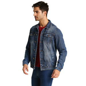 Chaqueta vaquera informal a la moda para hombre al por mayor diseño personalizado talla grande característica invierno tejido calidad exportación Bangladesh - Product Image 3