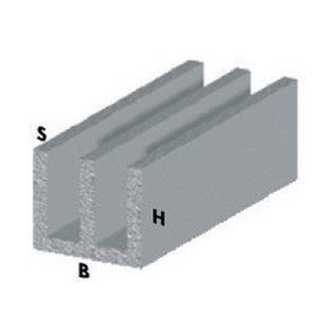 Profilo Argento H.200 Cm Canalino Uu 16x12x1 Mm - Product Image 1