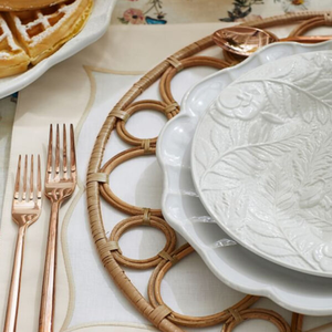 Top One napperon en rotin naturel tapis de Table rond assiette de chargeur en rotin parfait pour la table à manger mariage et décor - Product Image 3