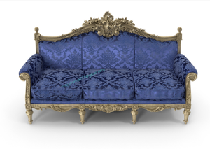 Sofá tapizado dorado para hoteles/Sofá dorado de lujo para eventos y banquetes/Sofá dorado real para salón - Product Image 2