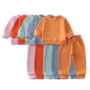 Conjunto de 2 Piezas Unisex para Niños, Sudadera con Capucha y Pantalones Deportivos, Ropa Deportiva Transpirable, 100% Algodón, 2 en 1, Ropa Deportiva de Invierno - Product Image 1