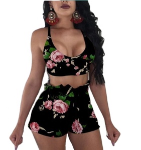 Robe de sport décontractée, taille haute, pour femme, vêtements d'été, soutien-gorge, short froissé, vente en gros, nouvelle collection 2022 - Product Image 1