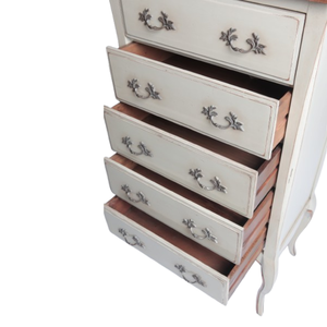 Armoire de meubles modernes en teck à 5 tiroirs pour ranger des articles Salon Chambre Rangement Écologique Qualité garantie - Product Image 5