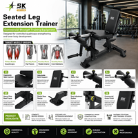 Banco de Pesas Ajustable SK, Máquina Multifunción para Extensión y Curl de Piernas, 150 kg, Equipo de Gimnasio Comercial para Gimnasio en Casa
