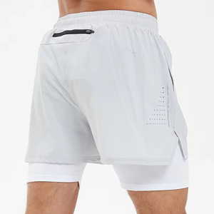 High Street Summer Men's Double <b>Layer</b> Heat-Transfer Printed Breathable Jogger Gym Shorts High Quality Custom Comfort OEM Service - Product Image 6