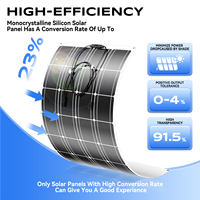 Panneaux solaires flexibles Rvpozwer à haute efficacité 22% 200W pour bateaux, cellules monocristallines à film mince, demi-cellules, système de toiture hors réseau, 25 ans
