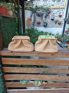 Bolso de paja hecho a mano para verano, bolso de mano de ganchillo, bolso de playa personalizado, bolso de mano de rafia, bolso de mimbre, monedero con forro de tendencia - Product Image 4