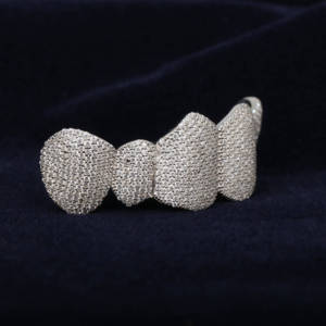 8 dientes Iced Out Grillz parte superior inferior Moissanite diamante oro plata personalizar Color dientes Grillz para hombres mujeres joyería para regalo - Product Image 4