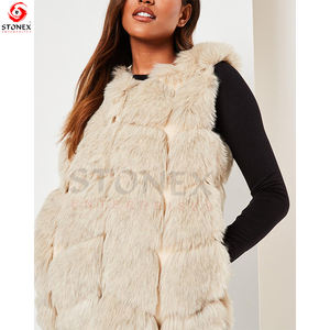 Hot Selling <b>Women</b> Winter Faux Fur Gilet Fleece Vest Ladies Fashion Warm <b>Waistcoat</b> Custom Color - Product Image 4