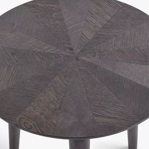 Mesa de centro pequeña de madera maciza simple nórdica Mesa auxiliar de madera maciza móvil - Product Image 4