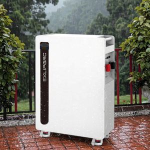 EXLIPORC 16kWh Movable Solar Battery 51.2V 314Ah LiFePO4 Hybrid Grid Home <b>Energy</b> <b>Storage</b> <b>System</b> with Pulleys - Product Image 1