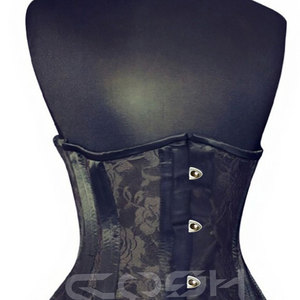 Corset amincissant gothique noir en brocart, effet sablier, pour la taille – Fournisseur - Product Image 6