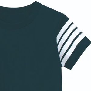 Nouveau modèle T-shirt pour enfants et garçons à manches courtes et à rayures Chemises en tricot de coton pour enfants 100% tissu en coton personnalisé - Product Image 6