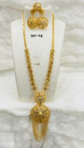 24K Plaqué Or Dubaï Vintage Mode Bijoux Collier Ensemble Boucles D'oreilles Bracelets Peignes Broches Cuivre Matériel pour la Bulgarie - Product Image 4