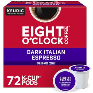 Café Eight O'Clock, Tueste Italiano Oscuro, Cápsulas K-Cup Individuales Keurig, Café de Tueste Oscuro, 72 Unidades - Product Image 4