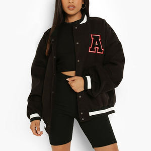 Prix raisonnable séchage rapide femmes université Baseball vestes 100% haut de haute qualité personnalisé en cuir manches femmes université veste - Product Image 1