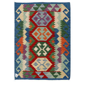 Alfombra Kilim de Maimana, Afganistán, 147 x 100 cm, Alfombras y Juegos de Alfombras - Product Image 1