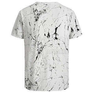 T-shirt imprimé uni en coton tricoté 100 %, style streetwear décontracté, manches courtes, écologique, respirant, séchage rapide - Product Image 2