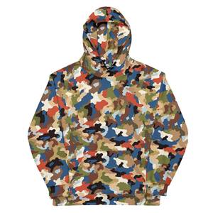 Sudadera con Capucha Extra Grande Personalizable para Hombre, Estilo Tie Dye, Negra y Azul, de Algodón, con Logotipo Personalizado, Hombros Caídos, Popular, Impresa por Sublimación - Product Image 5