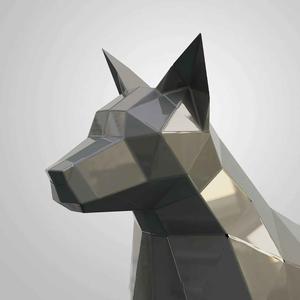 Décor de jardin extérieur Ornement de pelouse Résine <span class=keywords><strong>Berger</strong></span> allemand Chiot Chien Statue Taille réelle Sculpture de chien alsacien à vendre - Product Image 3