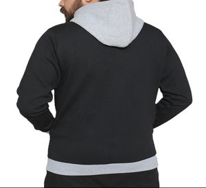 Vente en gros de sweats à capuche en molleton 100% coton uni de qualité supérieure pour hommes, fermeture éclair intégrale, chaud, coupe-vent, respirant, sport, décontracté - Product Image 2