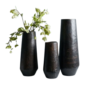 Jarrón de urna de flores de suministro de fábrica, Juego de 2 jarrones de urna de flores con acabado antiguo de cobre para decoración del suelo del hogar, a la venta, impresión personalizada - Product Image 5