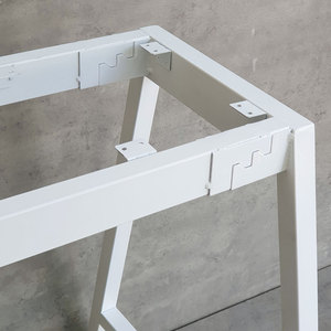 CFOS001 Pieds de table mobiles en métal au design minimaliste pour bureaux de 120x60cm, revêtement poudré - Product Image 5