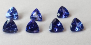 Tanzanite naturelle Trillion 7mm Faceted - Loose Tanzanite Tillion Cut Top Quality - Product Image 5