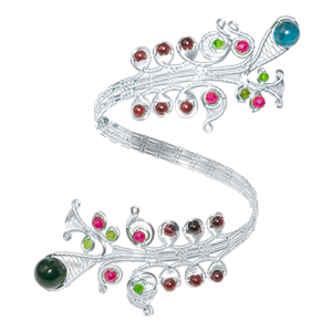 Begems สร้อยข้อมือคู่นกยูงภูเขาสำหรับผู้หญิงเครื่องประดับทำด้วยมือหรูหรา - Product Image 3