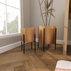 Jardinière en fer galvanisé avec support Nouvelle arrivée Pots de jardin en métal et jardinières disponibles au prix le plus bas Exportateur indien - Product Image 2
