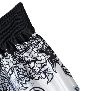 Pantalones Cortos de Boxeo Muay Thai Personalizados OEM, Pantalones Cortos de Entrenamiento de Kickboxing MMA, Duraderos, Elásticos, Sublimados, de Spandex/Poliéster - Product Image 5