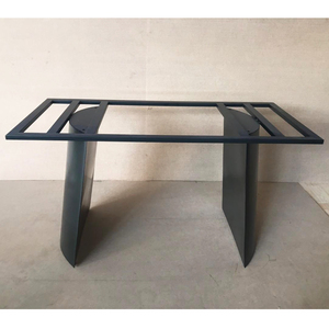 Heavy Duty <b>Cast</b> Iron Dining Table Legs <b>Powder</b>-Coated CHBBA012 Industrial Design Style for Luxury Kitchen Hotel & Park Furniture - Product Image 2