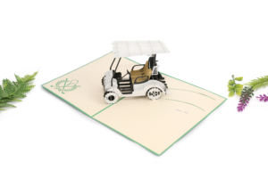 Tarjeta de felicitación emergente 3D hecha a mano más vendida Tarjeta de regalo temática de transporte personalizable Artesanía de papel - Product Image 2