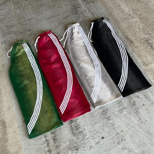 Haute qualité personnalisé pantalon lourd soleil délavé rayé ample survêtement hommes jambe large lavage à l'acide Baggy pantalons de survêtement - Product Image 4