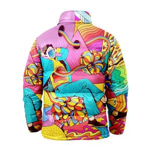 Veste polaire brillante à bulles à la mode pour hommes Manteau d'hiver à capuche imprimé de logo personnalisé avec service OEM - Product Image 4
