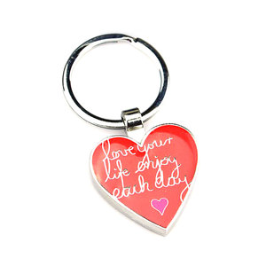 LLavero de corazón de metal de latón, esmalte suave personalizado, promoción única, venta al por mayor - Product Image 2