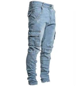 Jeans en denim décontractés pour homme, coupe ample, mode de rue, style européen et américain, denim lourd délavé, ample et surdimensionné - Product Image 2
