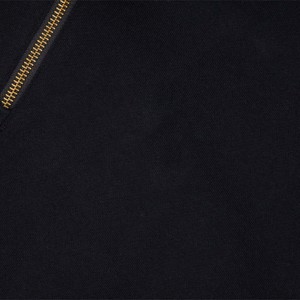 Sudadera cálida negra con cremallera y cuello embudo para mujer, jersey con cremallera suave y cómodo con cuello alto de embudo para una mayor calidez - Product Image 4