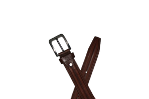 Ceinture de profil en cuir cousu avec boucle en alliage avec personnalisation du fournisseur en gros - Product Image 5