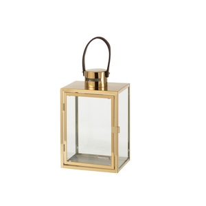 Lampe à vent suspendue en métal, couleur dorée, avec couleur personnalisable pour Noël, dimensions : 15,24 x 12,7 x 17,78 cm - Product Image 2
